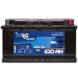 NRG Premium Autobatterie 12V 100Ah ersetzt 88AH 90AH 92AH 95AH Batterie