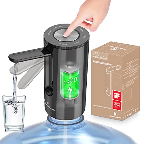 KitchenBoss Wasserflaschen Pumpe Flaschen Wasserspender: USB-Ladung Elektrischer Wasserspender 1-5 Gallonen Wasserspenderpumpe