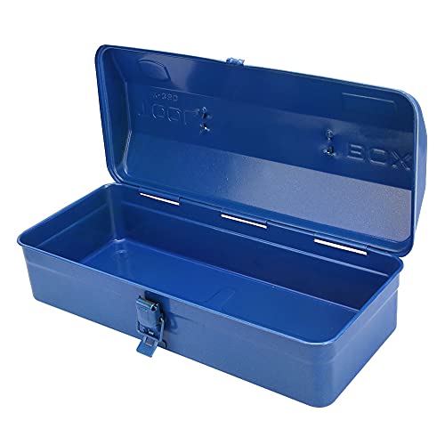 Weikeya Werkzeugkasten aus Eisen,Multifunktions-Eisen-Werkzeugkasten Reparaturwerkzeug-Aufbewahrungsbehälterhalter Eisen Malerei Werkzeug Box mit Eisen(Blau)