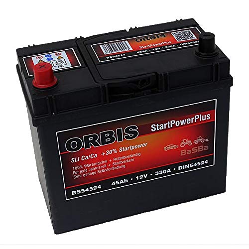 Orbis 12V 45Ah 54524 StartPower KFZ Batterie Starterbatterie - einsatzbereit