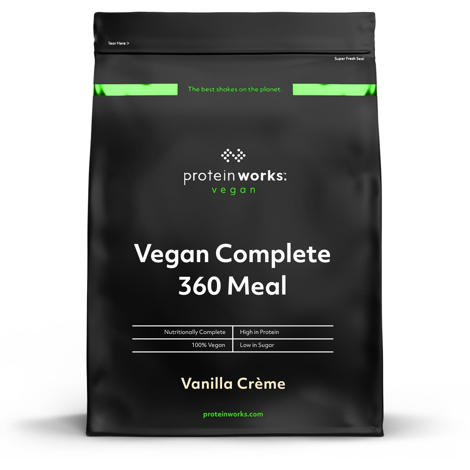 Protein Works - Vegan Complete 360 Meal | Vegan Meal Replacement Shake | Veganes Mahlzeitenersatz | Meal Replacement | 10 Servings | Vanillecreme | 1kg