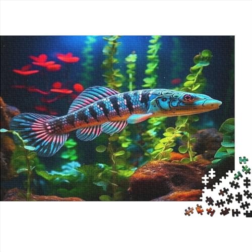 Fisch 1000 Teilefür Erwachsene TeensImpossible Puzzle Fisch Herausforderndes Spaß Familien Puzzles Einzigartiges Geschenk Holzspielzeug 1000pcs (75x50cm)