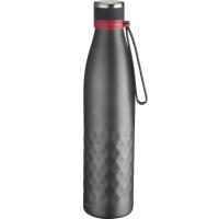 Westmark Isolier-/Thermo-Trinkflasche, hält 8 Std. warm/kalt, kohlensäurefest, 1000 ml, Rostfreier Edelstahl/Silikon/Kunststoff, BPA-frei, Viva, Anthrazit/Rot, 5284226A