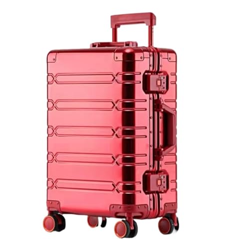 IRYZE Koffer Reisekoffer Aluminium-Magnesium-Metall-Hartschalenkoffer, Rollwagen, Reisegepäck, Großes Fassungsvermögen Trolley Boardcase (Color : B, Size : 24inch)
