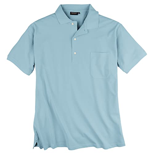 Redfield Poloshirt Übergröße hellblau Piqué, XL Größe:5XL