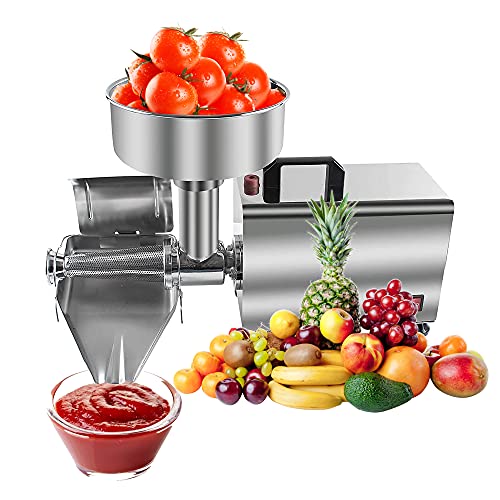Kommerzielle Tomatensiebmaschine, Edelstahl Lebensmittelsieb und Soßenmacher, Elektrische Fruchtpresse Squeezer Marmeladenmaschine, zum Einmachen von Tomatenpürees, Saucen und mehr