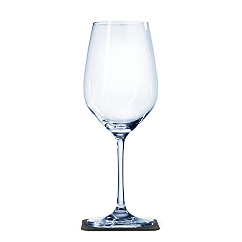 silwy® Magnetglas, feines Kristallglas mit perfekt integriertem Magnet und metallischen Nano-Untersetzer (Wein // 0,25 l)