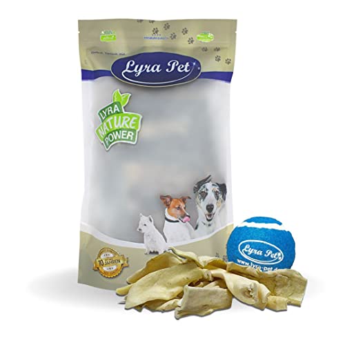 Lyra Pet® Rinderkopfhaut 5 kg hell wie Pansen Rind Kauartikel Hund + Tennis Ball
