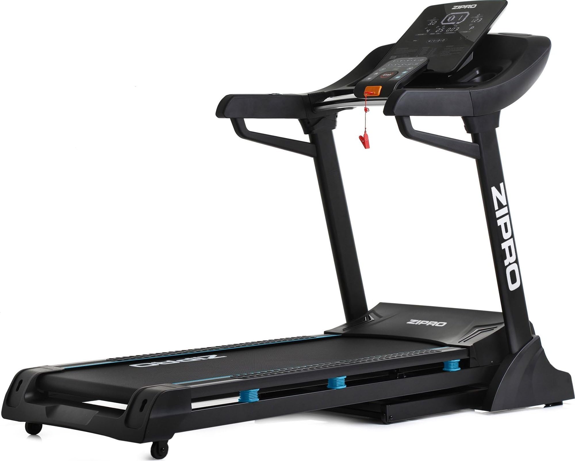 Zipro klappbares Laufband Dream, Heimtrainer bis 150kg mit 18+3 Trainingsprogrammen, Treadmill Geschwindigkeit von 1-22km/h, Walking Pad für Zuhause mit 3.5-6 PS Motor, Steigung, Holder, LCD Display