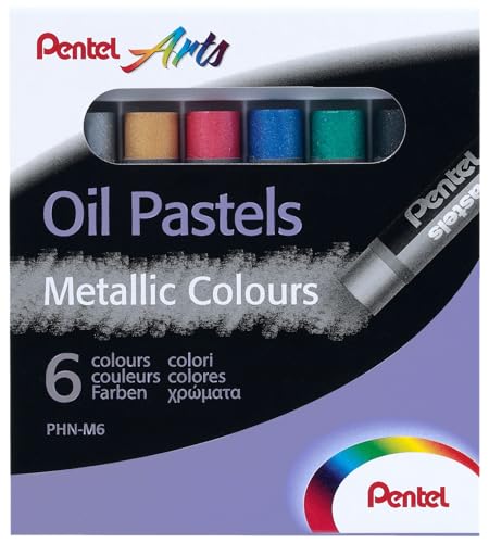 Pentel PHN-M6 Metallic Ölkreiden, 6er Set, farblich sotiert