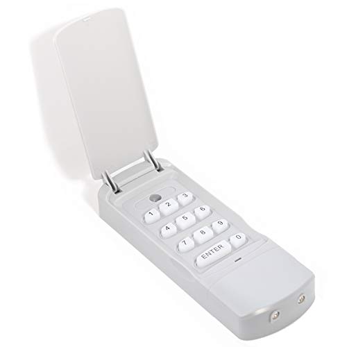 Belko Wireless Keypad/Fernbedienung mit Zahlenfeld für Schwing- & Roll-Tore für Garagentor-Antrieb, 4 Kanal, 433 Mhz, Codetaster Handsender