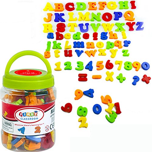 Simuer Magnetische Buchstaben und Zahlen ABC Alphabet Magnete Nummer Spielzeug Fridge Stickers Lernspielzeug für Kinder Geschenk set-78pcs