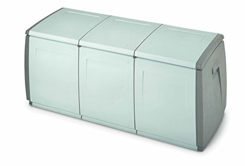 Terry, In & Out Box 140, Multifunktionsbox, Farbe: Grau/Taubengrau, Material: Kunststoff, Abmessungen: 139x54x57 cm, Fassungsvermögen: 360 l