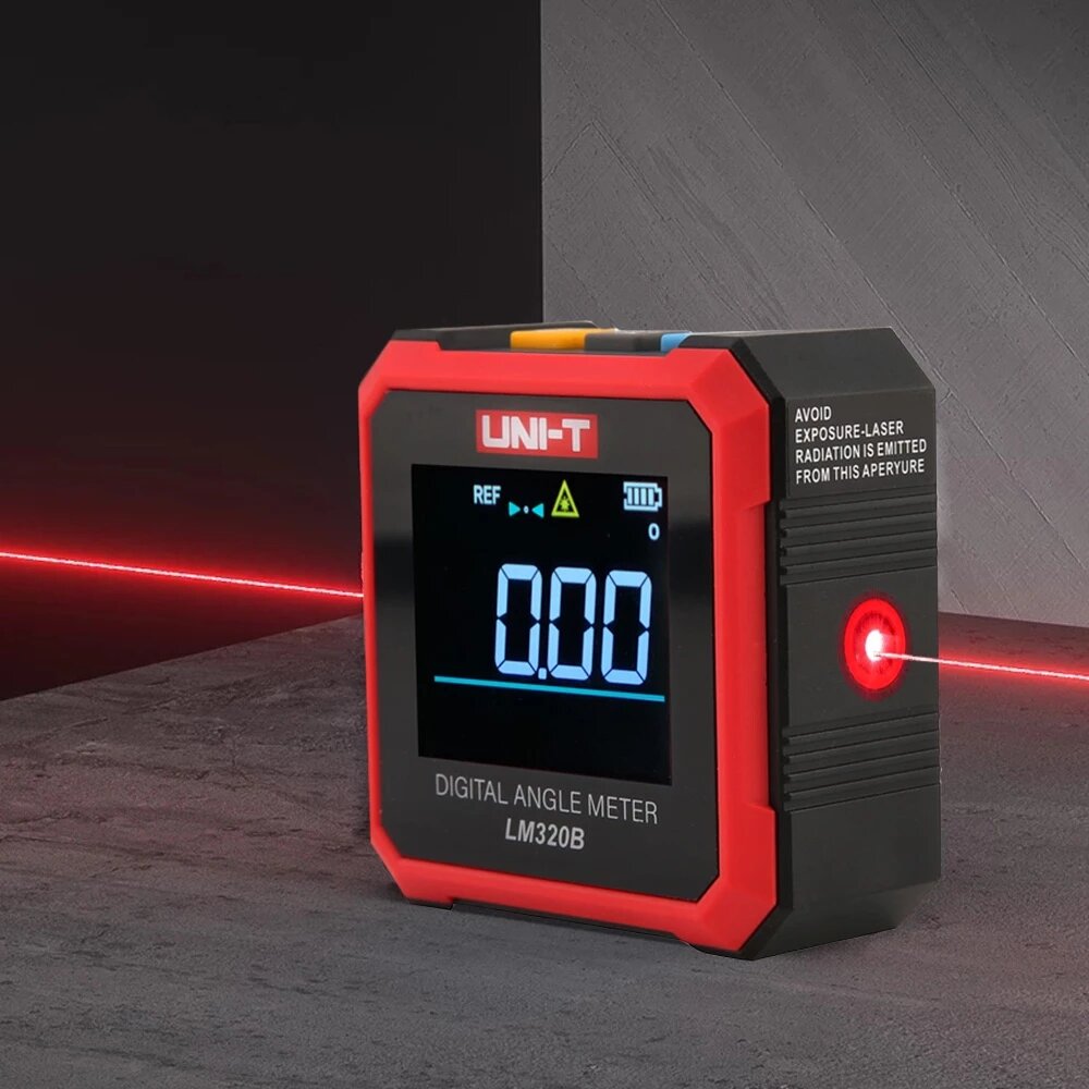 UNI-T LM320B Dual Laser Digitaler Winkelmesser 4*90° Neigungsmesser 4-seitiger magnetischer Bodenwinkelmesser Füllstands