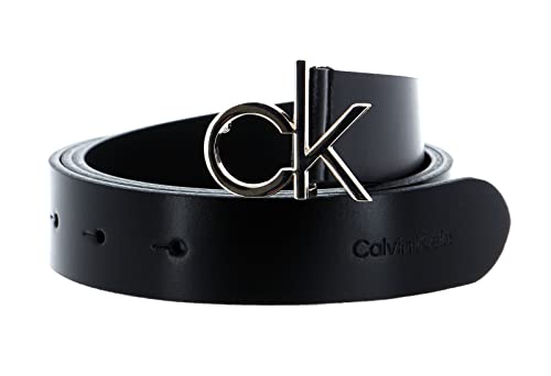 Calvin Klein Damen RE-Lock Logo Belt 30MM Grtel, Black, 100 cm