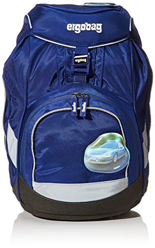 Ergobag Pack BlaulichtBär, ergonomischer Schulrucksack, Set 6-teilig, 20 Liter, 1.100 g, Blau