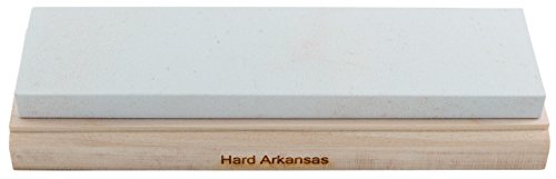 RH PREYDA Hard Arkansas Schleifstein, Körnung 800-1000, Stein 200x50x12 mm, Holzplattform