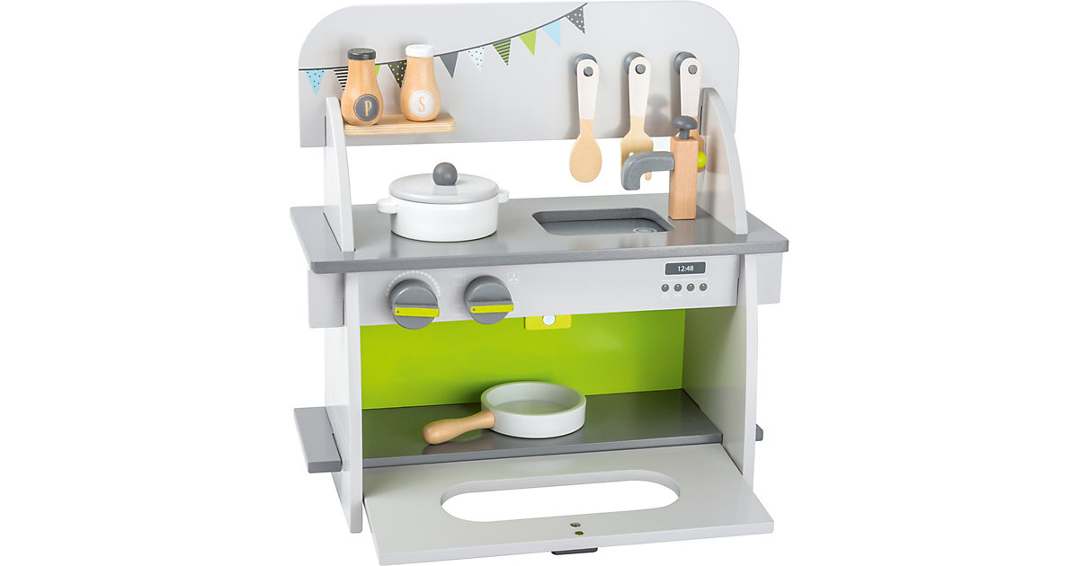 Kinderküche kompakt grau/weiß 3