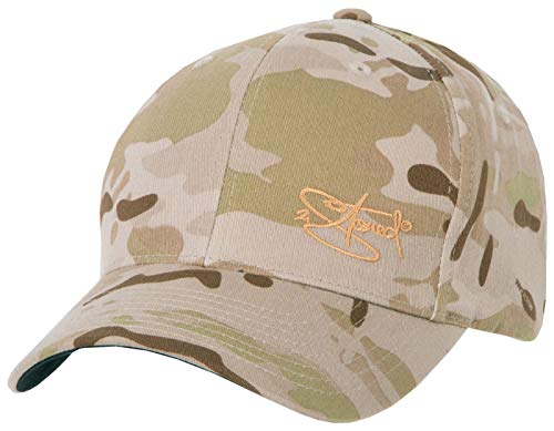 2Stoned Flexfit Cap Multicam Khaki Camo mit Stick, Größe S/M (56 cm - 58 cm), Basecap für Damen und Herren