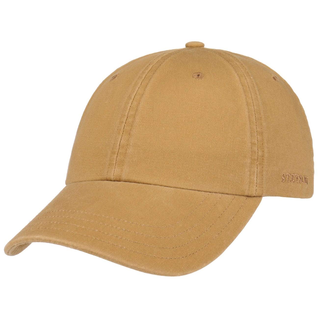 Stetson Rector Basecap - Cap für Damen/Herren - Sonnenschutz-Cap aus Baumwolle (UV-Schutz 40+) - Baumwollcap größenverstellbar (55-60 cm) - Baseballcap Sommer/Winter beige One Size