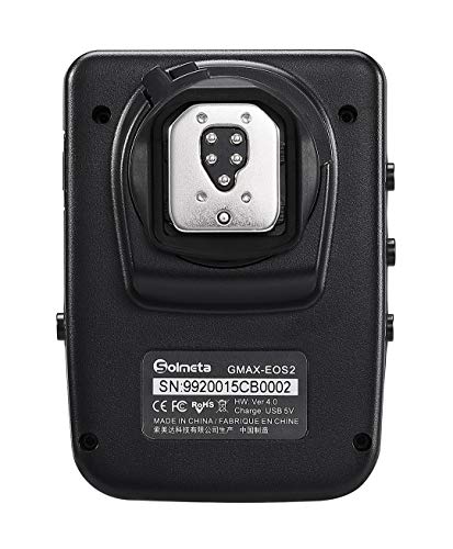 Solmeta GMAX-EOS2 Geotagger GPS-Empfänger mit Bluetooth-Auslöser, kompatibel mit Canon GP-E2 und weiteren Funktionen, zur Kommunikation mit spiegellosen EOS DSLR, EOS Rebel und EOS R & RP-Kameras