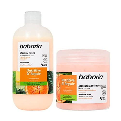 Babaria Pflegendes und Repair Shampoo, 500 ml, Maske, 400 ml