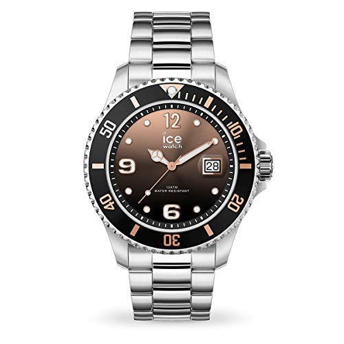 Ice-Watch - ICE steel Black sunset silver - Women's wristwatch with metal strap - 016768 (Medium)