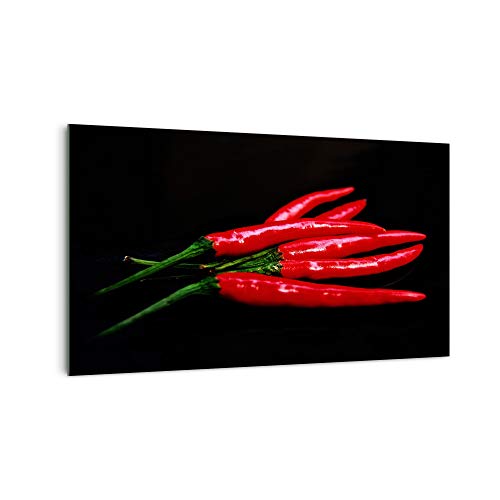 DekoGlas Küchenrückwand 'Rote Chili' in div. Größen, Glas-Rückwand, Wandpaneele, Spritzschutz & Fliesenspiegel