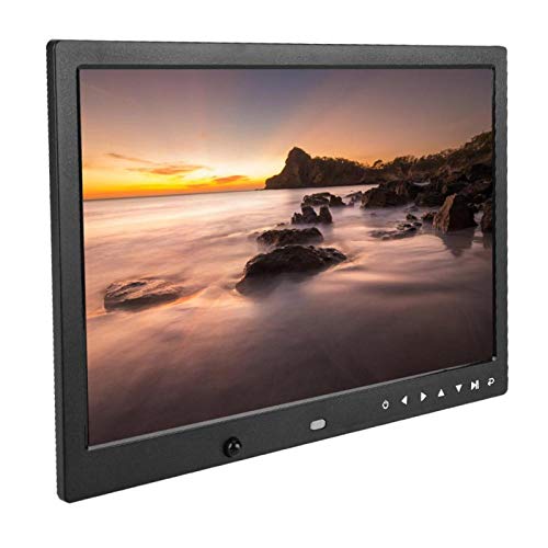 XCLT-1309T Digitaler Fotorahmen, Tragbares 1080P Clock Movie Player-Album mit Fernbedienung, 13-Zoll-HD-Großbildschirm, Eingebauter Lautsprecher, 3,5-mm-Audiobuchse, Muttertagsgeschenke(schwarz)