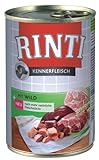 Rinti Pur Kennerfleisch Wild für Hunde, 24er Pack (24 x 400 g)