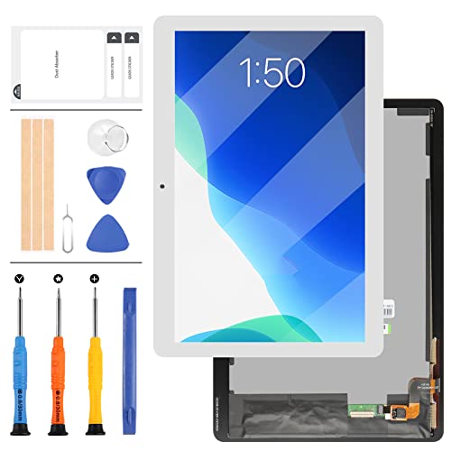 LADYSON Ersatzbildschirm für Huawei MediaPad T3 10, 9,6 Zoll (24,4 cm), für Huawei T3 10 AGS-L03 AGS-L09 AGS-W09, LCD-Display, Touchscreen-Digitizer, inklusive Reparaturwerkzeugen, Weiß