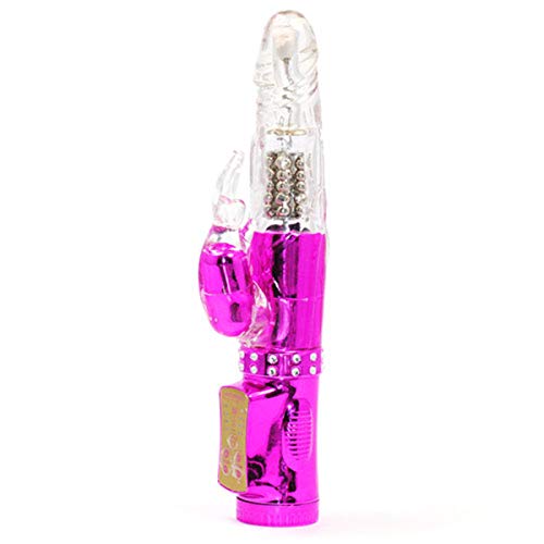 You2Toys Diamond Affairs USB Vibrator - softer 2-Motoren-Vibrator, Stimulator mit 8 Vibrationsstufen für Frauen, leiser G-Punkt- und Klitorisstimulator, pink/transparent