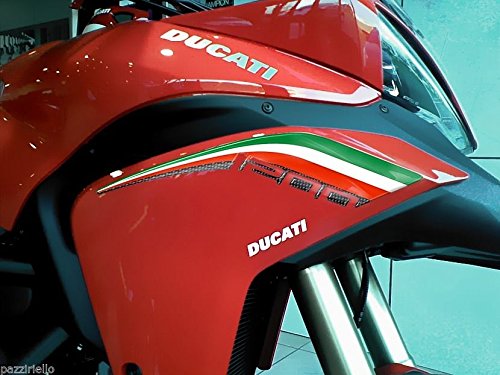 labelbike - 3D Sticker Kit Italian Tricolor Motorrad-Heckschutz kompatibel mit Ducati MULTISTRADA 1200 2010-2014
