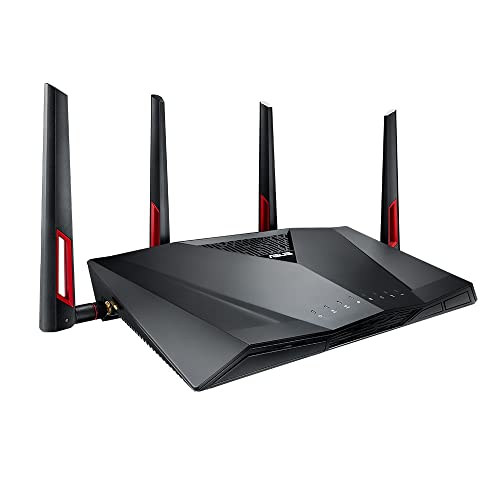 Asus RT-AC88U Gaming Router (Ai Mesh WLAN System, WiFi 5 AC3100, Gaming Engine, 1.4 GHz DC CPU, Alexa & IFTTT & App Steuerung, AiProtection, USB 3.0, Router bis zu 200 m²)