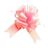 PARTYLANDIA 50 Stück Schleifen in Rosa, selbsttragend, große Schleife, 5 cm, für Geburt, Mädchen