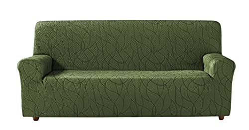 Zebra Textil Alexia Sofabezug, elastisch, Stoff, Grün, 3-Sitzer