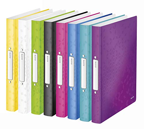 Leitz WOW Ringbuch für bis zu 190 Blatt, A4, 25 mm Rückenbreite, 2 D-Ring Mechanik (8 Farben)