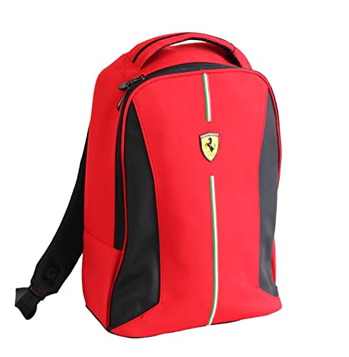 Ferrari Rucksack für Herren, 66508, Rot, offizielles PC-Mehrfachfach, rot, Taglia unica