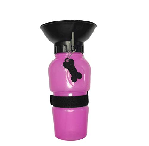 PROtastic Lucky Dog Deli – Reise-Wasserflasche für Hunde, ideal, um immer Wasser zur Verfügung zu haben, wenn Sie mit Ihrem Hund unterwegs sind, (Pink)