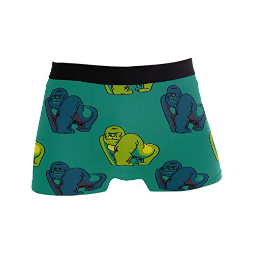 ZZKKO Gorilla Herren-Boxershorts, atmungsaktiv, Stretch, mit Tasche, S-XL Gr. M, grün