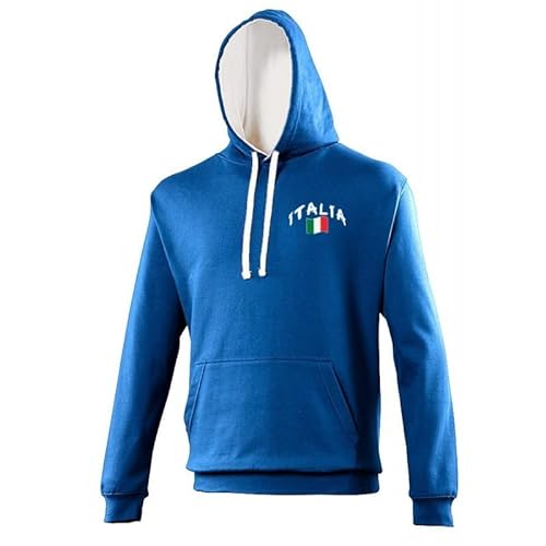 Supportershop Kapuzenpullover Rugby Italien Unisex L blau