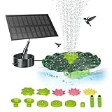 Solar Springbrunnen 2024 Upgrade, 1.8W Solar Teichpumpe Solar Wasserpumpe mit 9 Sprüh Effekten, Solar Fontäne Pumpe Solar schwimmender für Garten, Teich, VogelBad, Wasserspiel