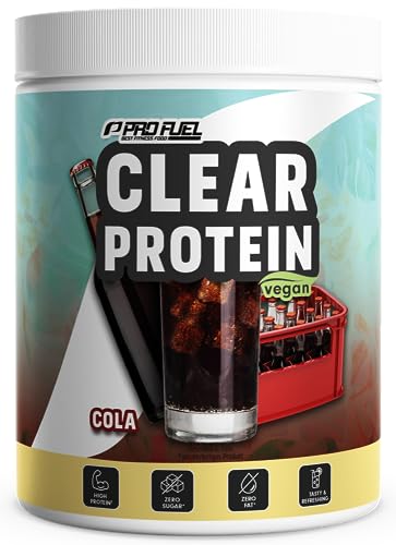 Clear Protein Vegan 360g COLA - unglaublich leckerer & erfrischender Protein-Drink - vegane Clear Whey Protein/Iso Clear Alternative mit hochwertigem Erbsenproteinhydrolysat - 56% Protein