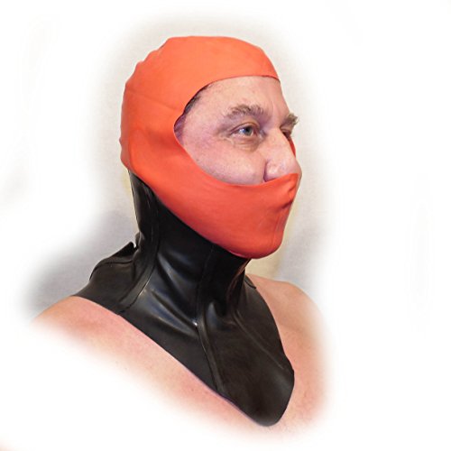 Latex Kragen mit Maske .Zweiteiliges Set 0,4 mm Size:XL