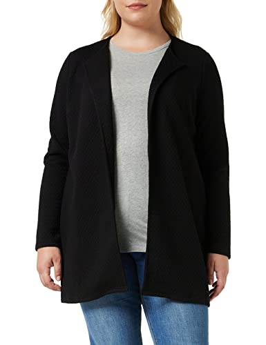 Vila Clothes Damen VINAJA New Long JKT Blazer, Schwarz (Black), 38 (Herstellergröße: M)