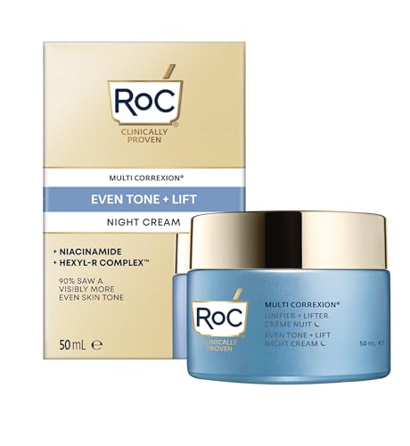 RoC - Multi Correxion Even Tone + Lift Nachtcreme - Anti-Falten und Alterung - Gesichtsfeuchtigkeitspflege - mit Hexyl-R-Komplex & Niacinamid - 50 ml