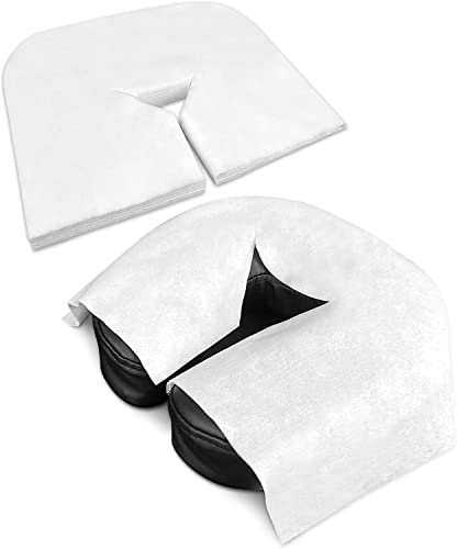 Zen Premium Einweg-Auflagen (500 Stück) für die Kopfstütze von Massage-Liegen- 41 cm x 31 cm, Nasenschlitz-Tücher aus weichem Vlies, Massagezubehör für alle Kosmetik-Tische und Therapie-Bänke