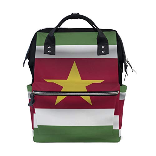 Suriname Flag Mommy Bags Muttertasche Reiserucksack Windeltasche Tagesrucksack Windeltasche für Babypflege