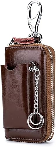 RWCCCRW Schlüsseletui für Herren, Auto-Schlüsselanhänger, multifunktionaler Reißverschluss, Heimschlüsseltasche, Schlüsselanhänger-Tasche (Farbe: Argento, Größe