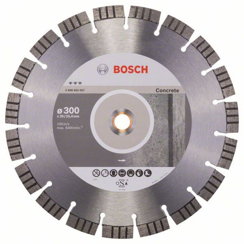 Bosch Diamanttrennscheibe Best for Concrete, 300 x 20,00/25,40 x 2,8 x 15 mm 2608602657
